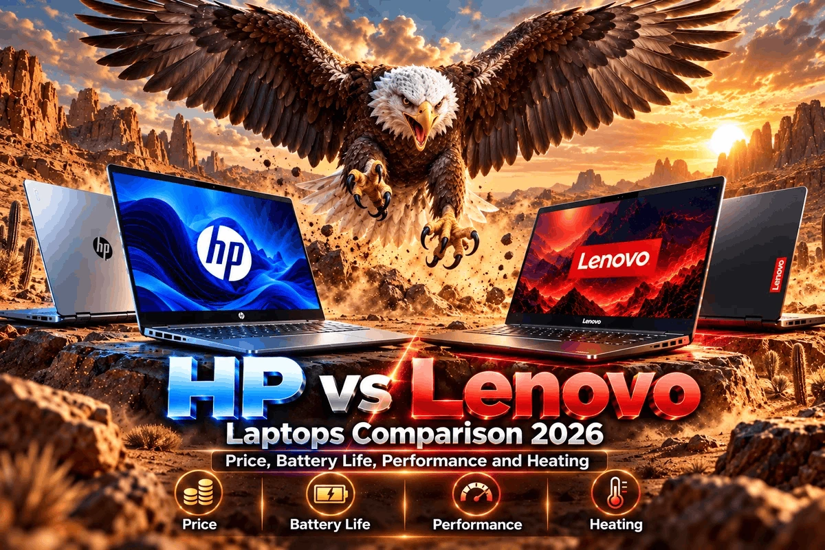 HP vs Lenovo Laptops Comparison 2026: Price, Battery Life, Performance and Heating